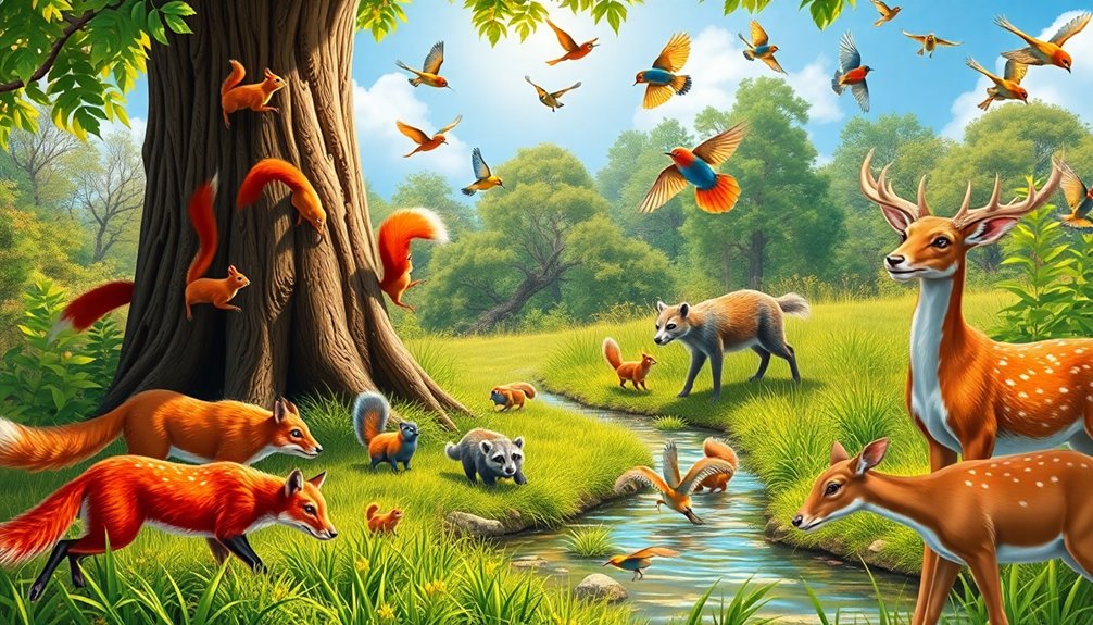 animals searching for food