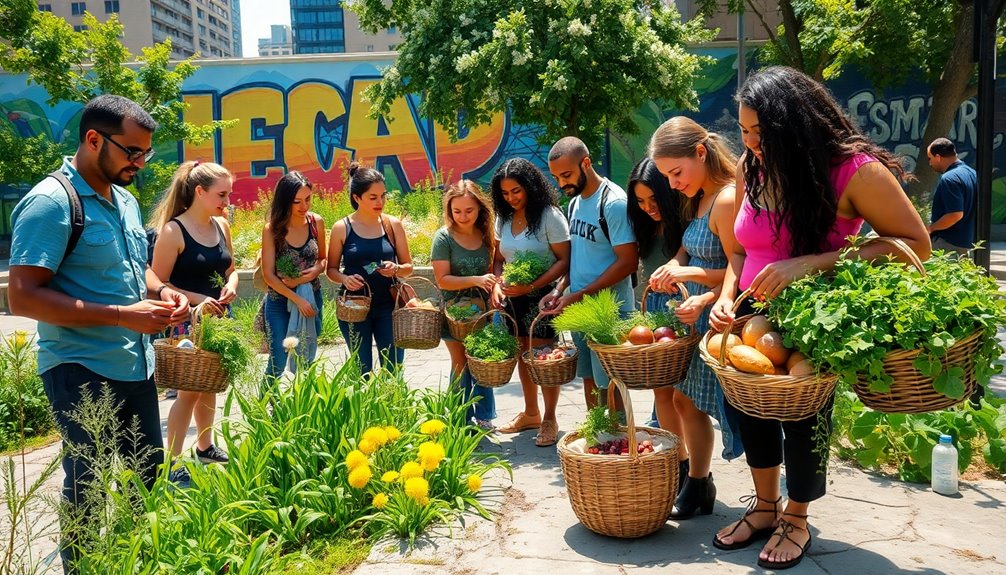 city harvesting wild edibles