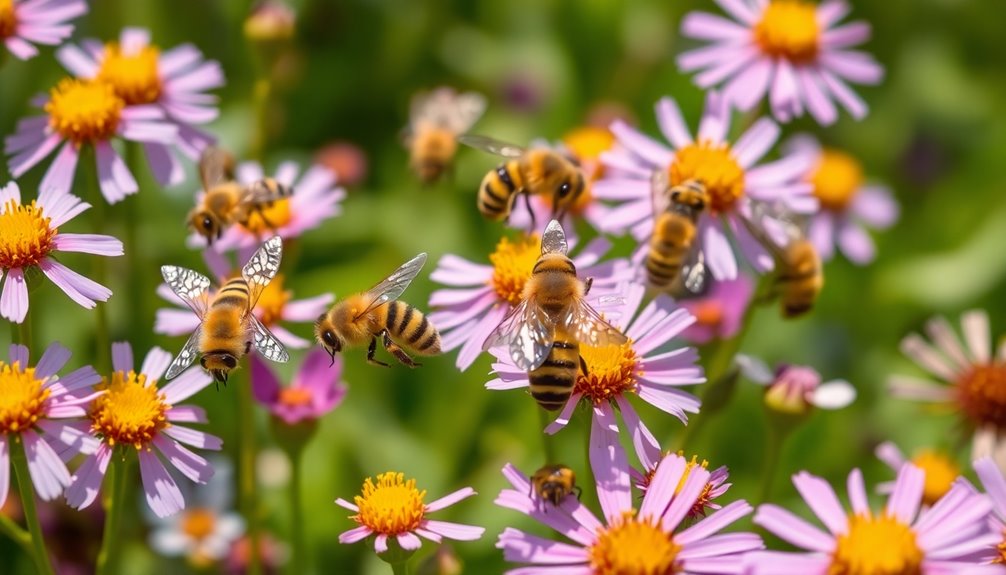 diverse bee foraging behaviors