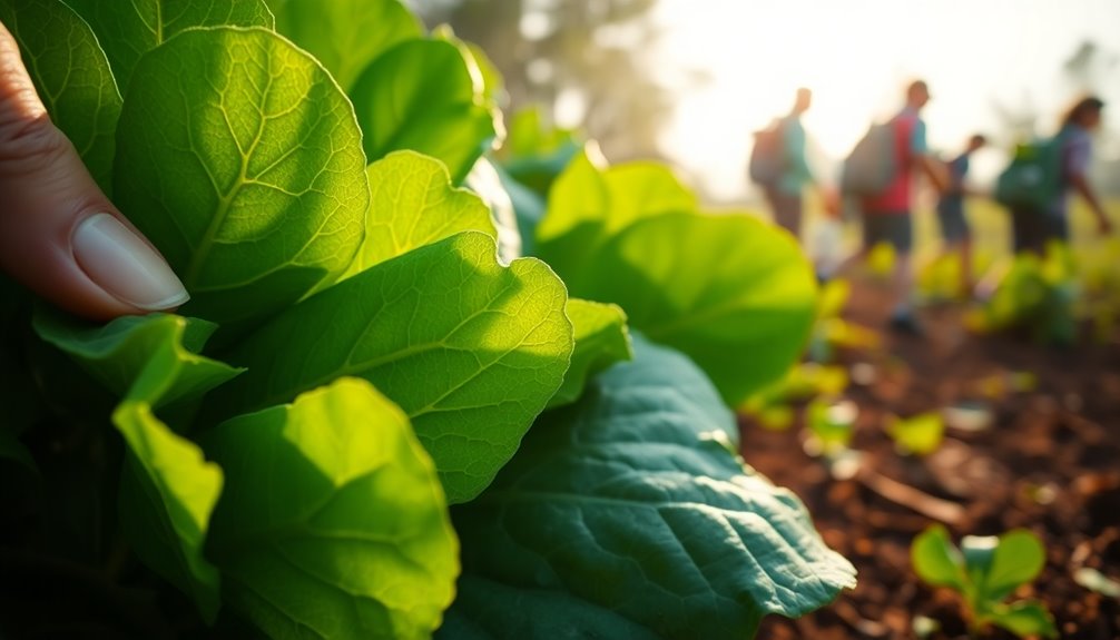 forage collards edible survivalists excited