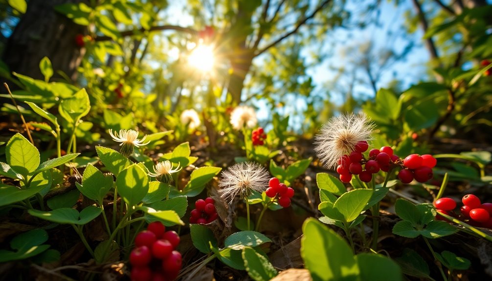 foraging for edible plants