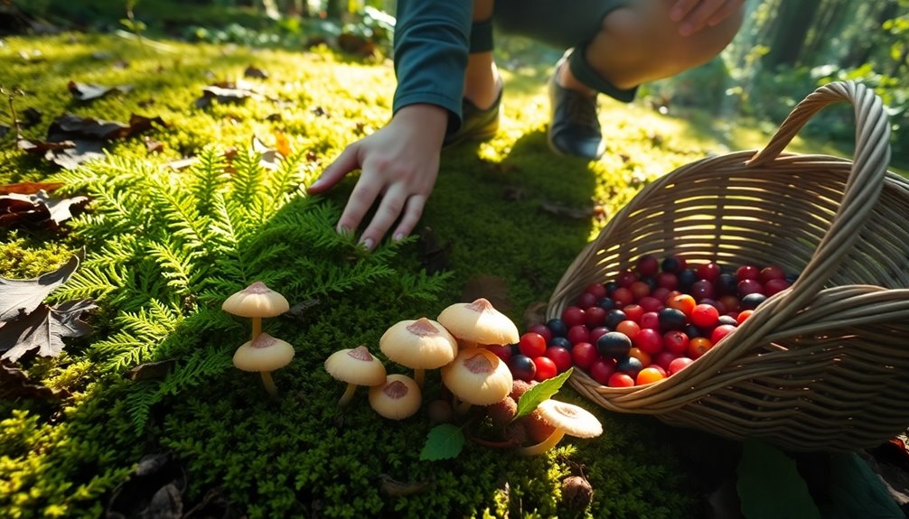 foraging for wild ingredients