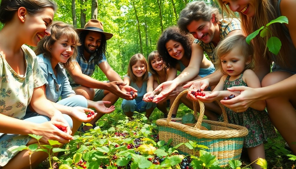 foraging group social interactions