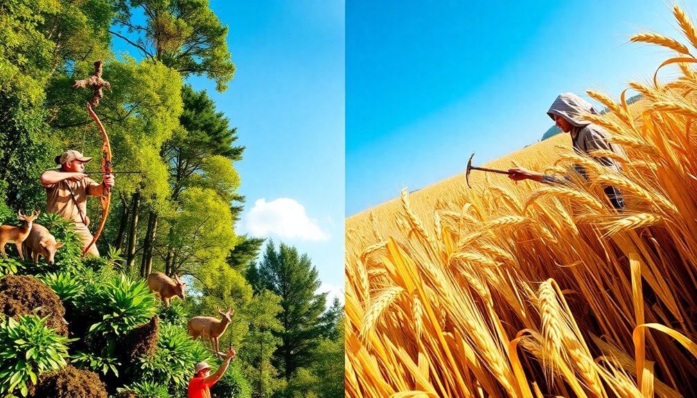 hunting foraging agriculture comparison