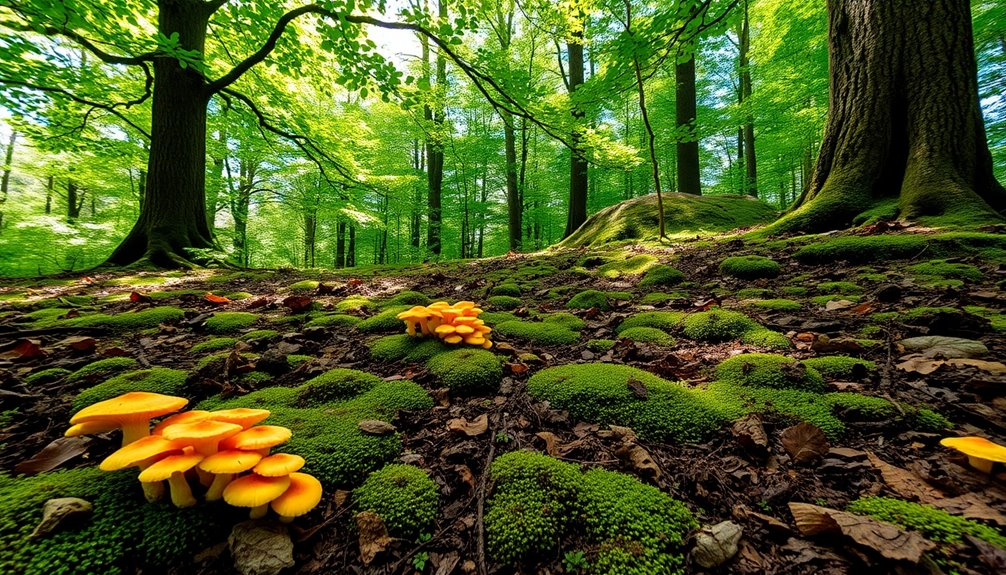 mushroom foraging in forests