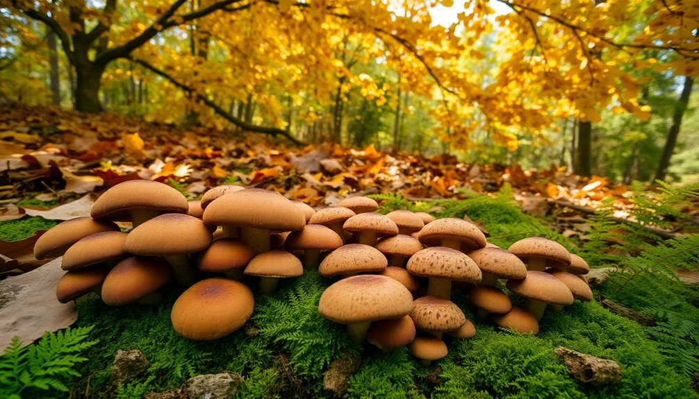 mushroom hunting in nature