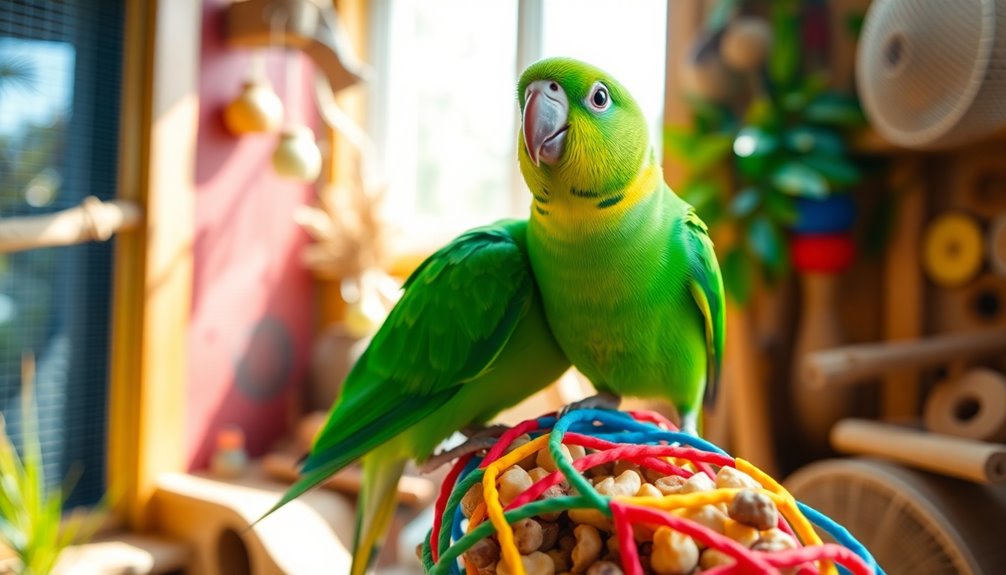 parakeet foraging behavior techniques