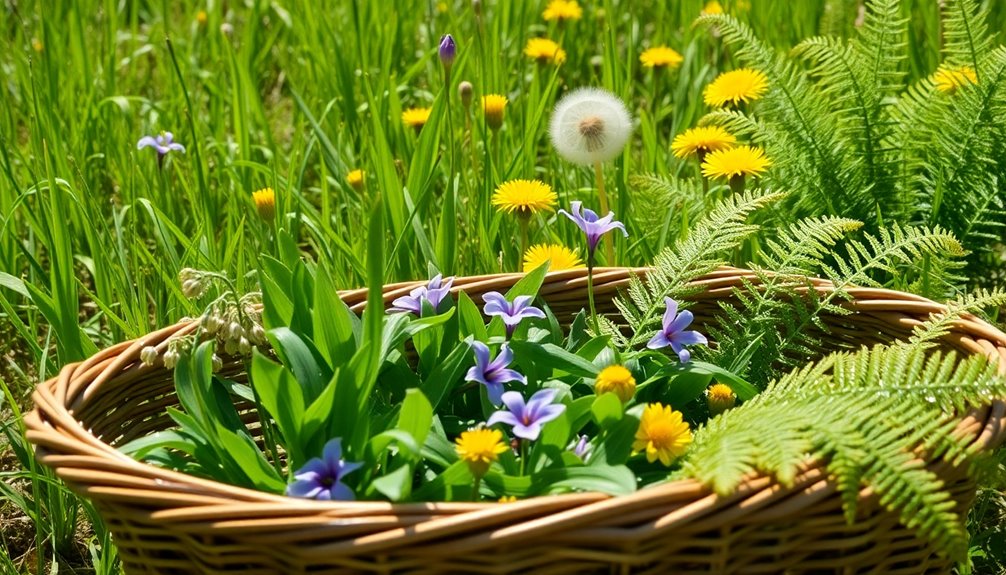 spring foraging edible plants