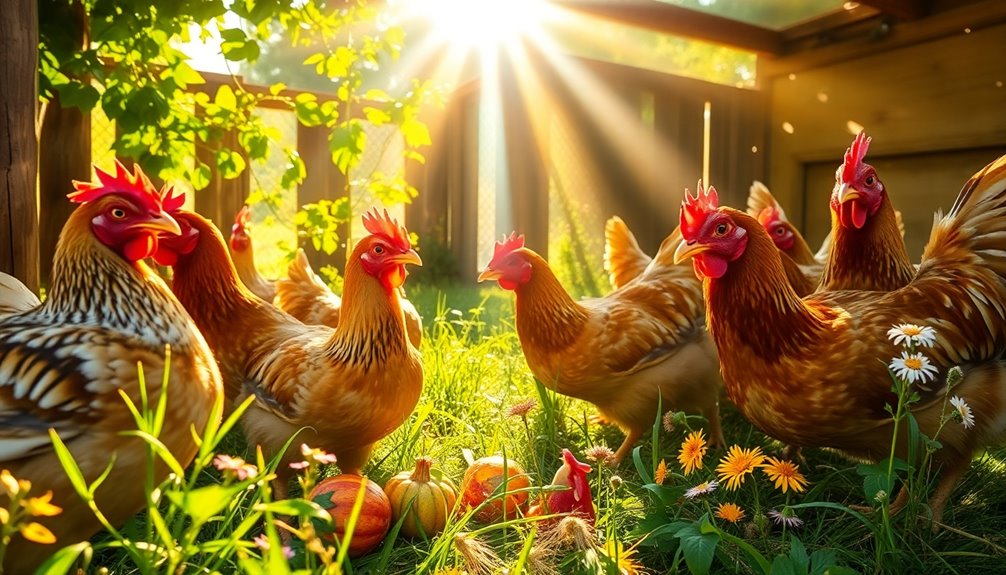 sunlight promotes chicken wellness