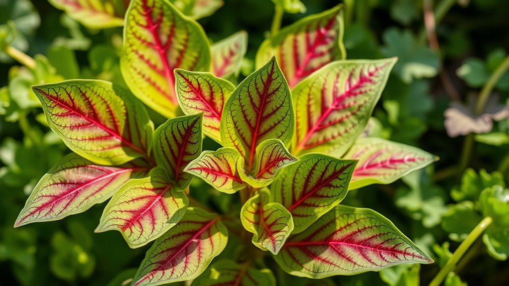 arrow shaped delicate leaves