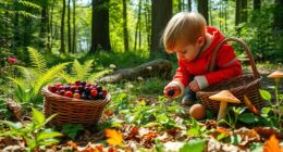 children s foraging adventures portrayed