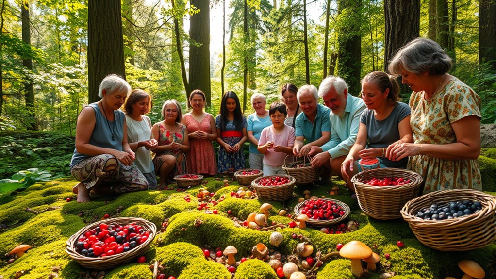 community bonding through shared foraging