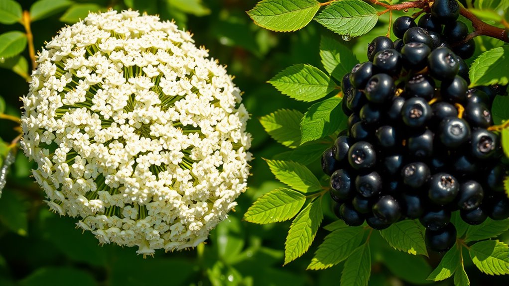elderflower bloom to berries