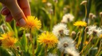 foraging and cooking dandelions