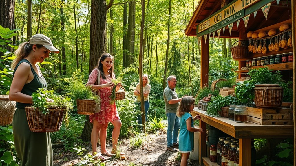 foraging boosts community wealth
