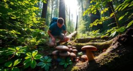 foraging food in wilderness