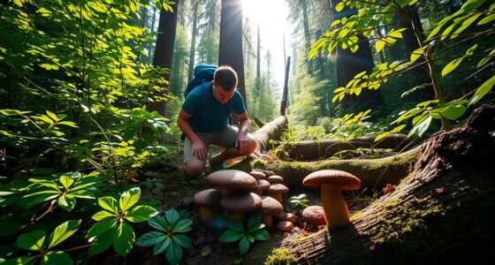 foraging food in wilderness