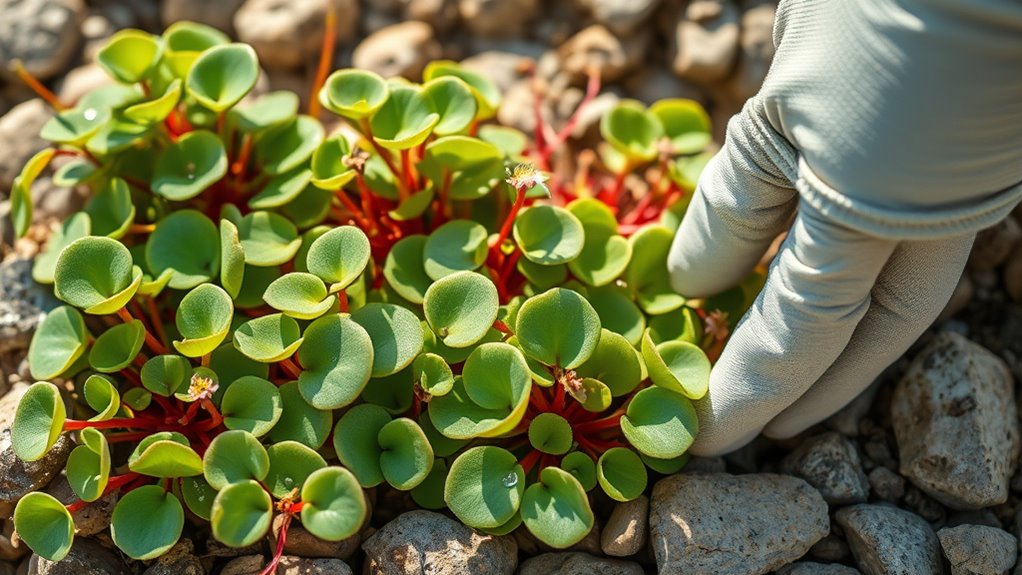 handle purslane gently