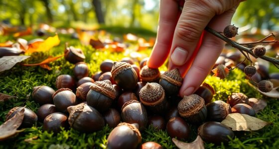 harvesting and processing acorns
