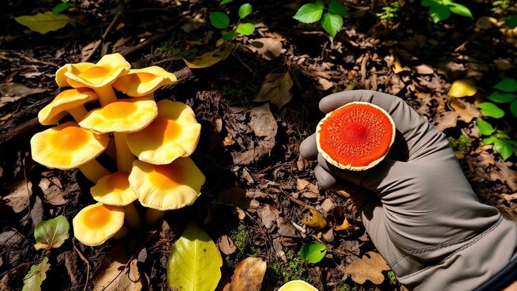 identify mushrooms through careful observation