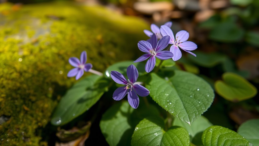identify violet heart leaves