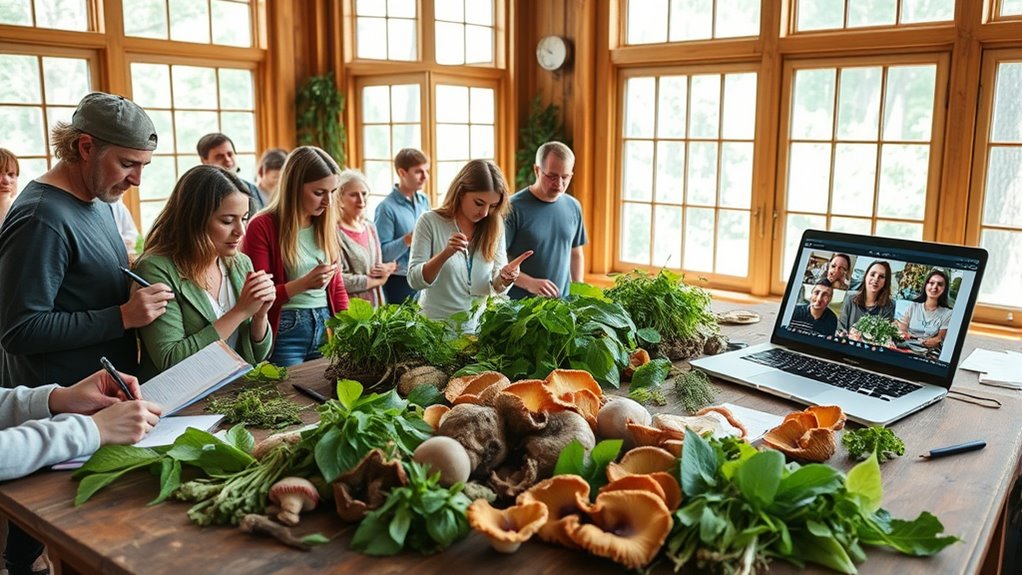 in person and online foraging