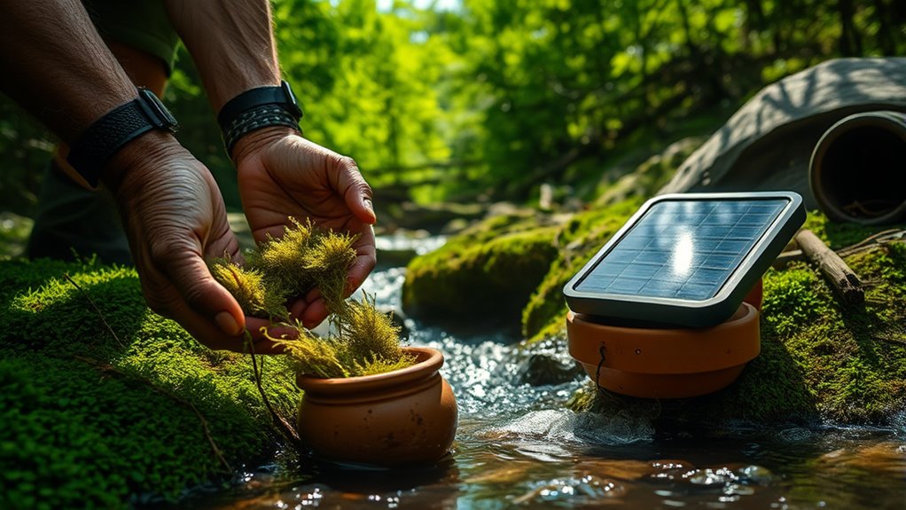 locate and purify water sources
