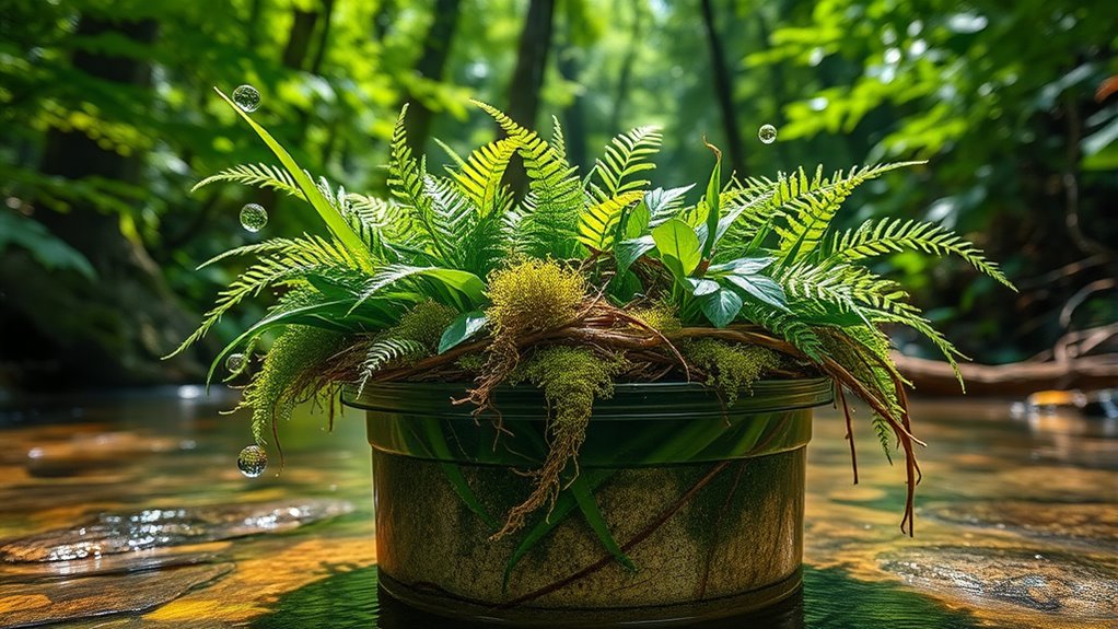 plants absorb and store pollutants