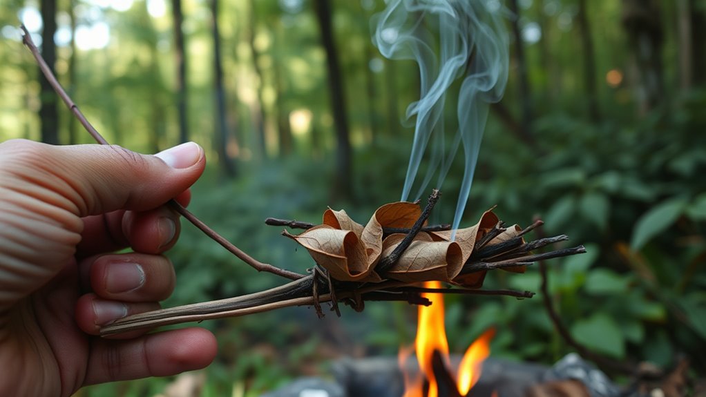 selecting dry smoky materials