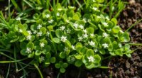 spring green chickweed foraging