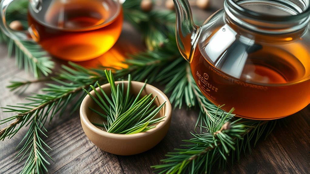 steep pine needle tea