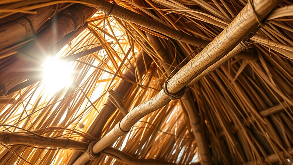 thatch layers ensure waterproofing