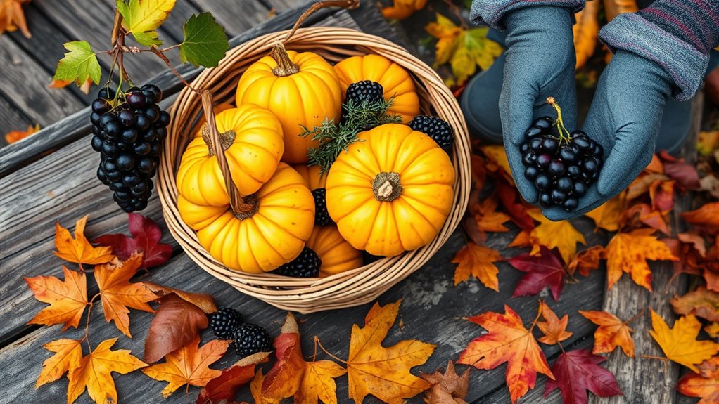 autumn foraging and planting