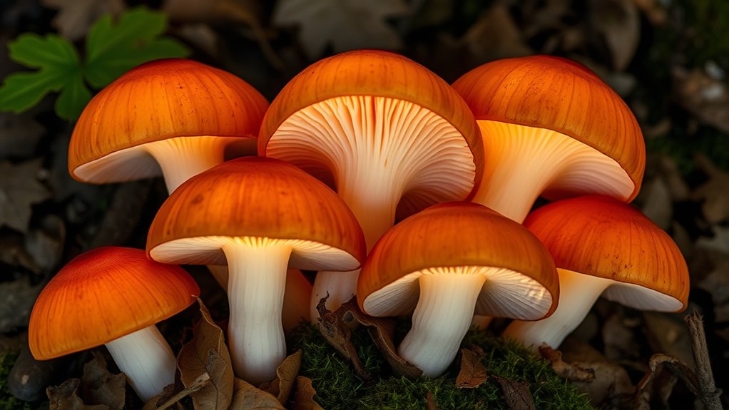 bright orange deadly mushroom