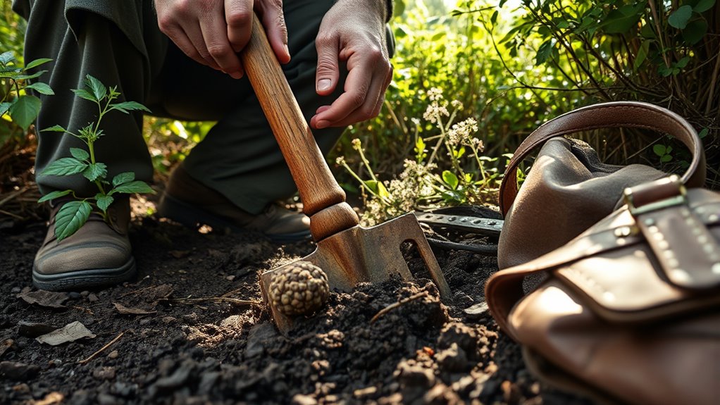 careful hand selected truffle harvesting