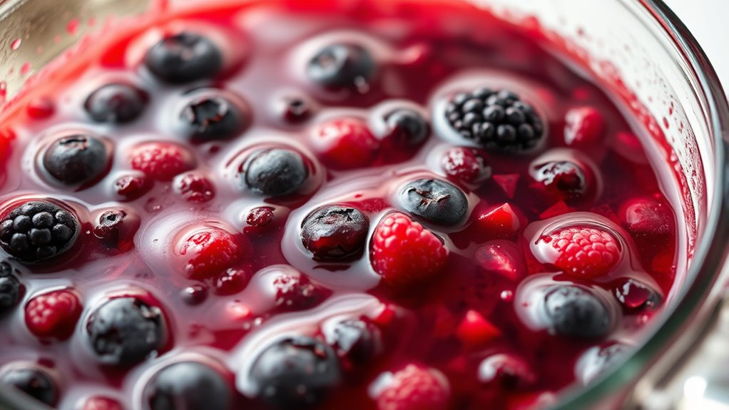 cooked berry syrup consistency