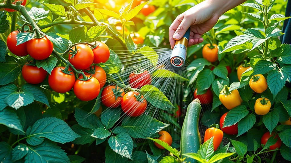 deep watering and mulching