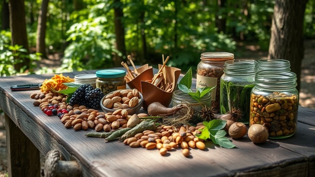 diverse wild edible collection