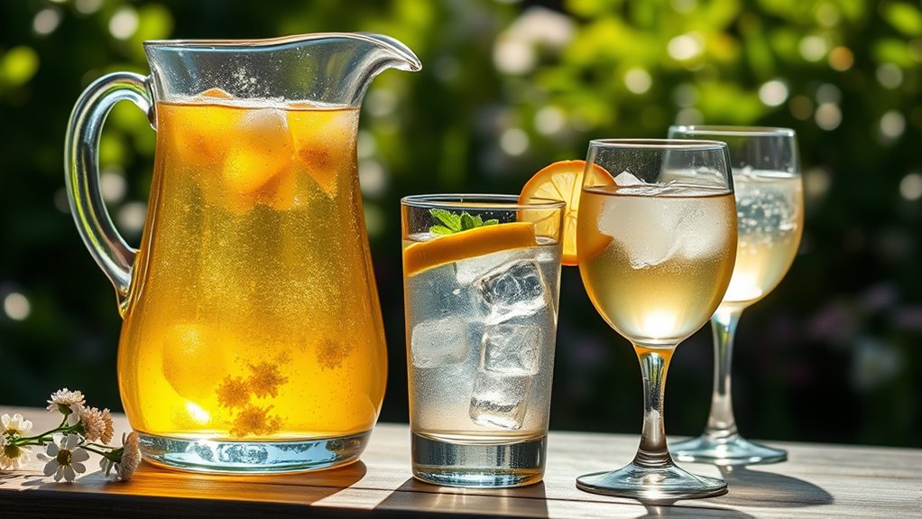 floral sparkling refreshing beverage