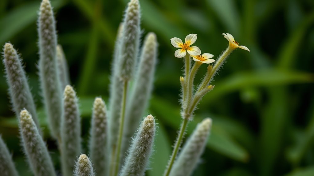 fuzzy leaves bright yellow