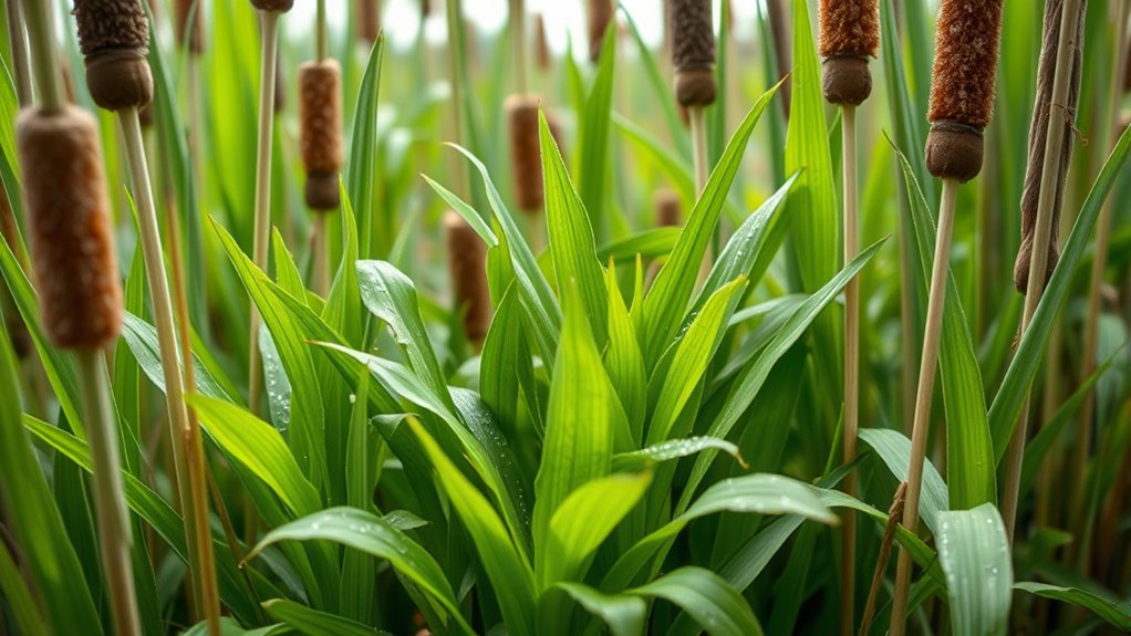 harvest young marsh plants