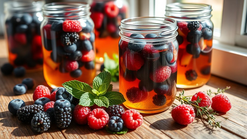 homemade wild berry vinegars