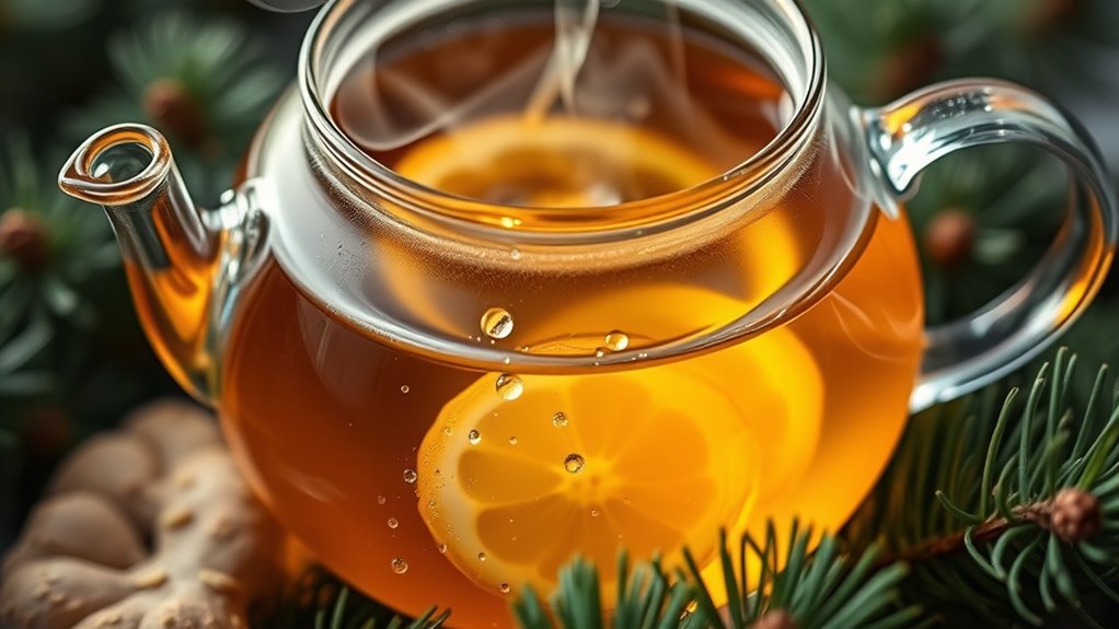 honey ginger pine needles