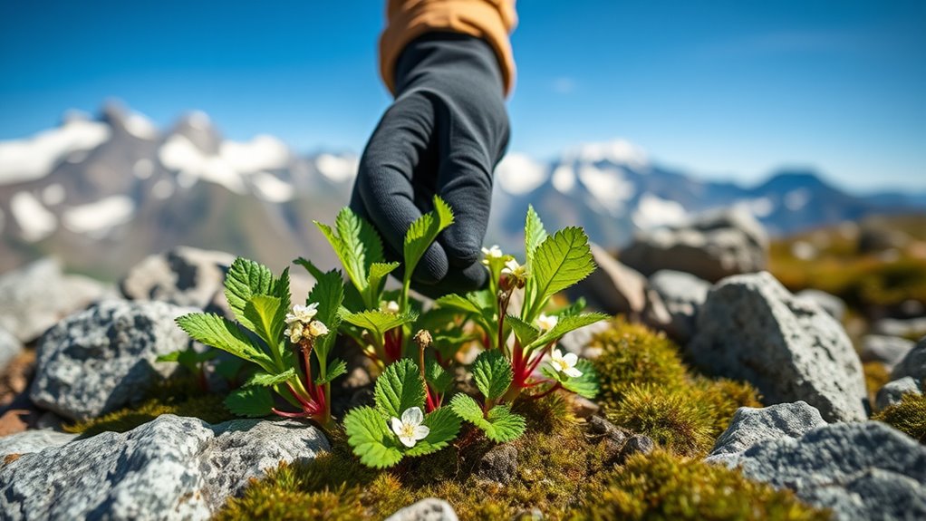 identify edible alpine plants