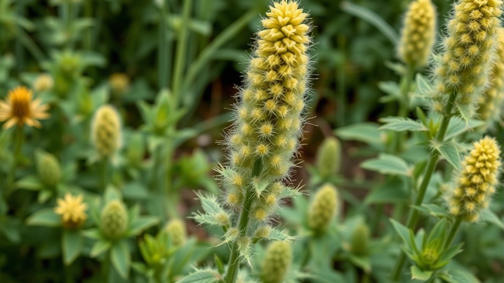 identify fuzzy yellow flowers