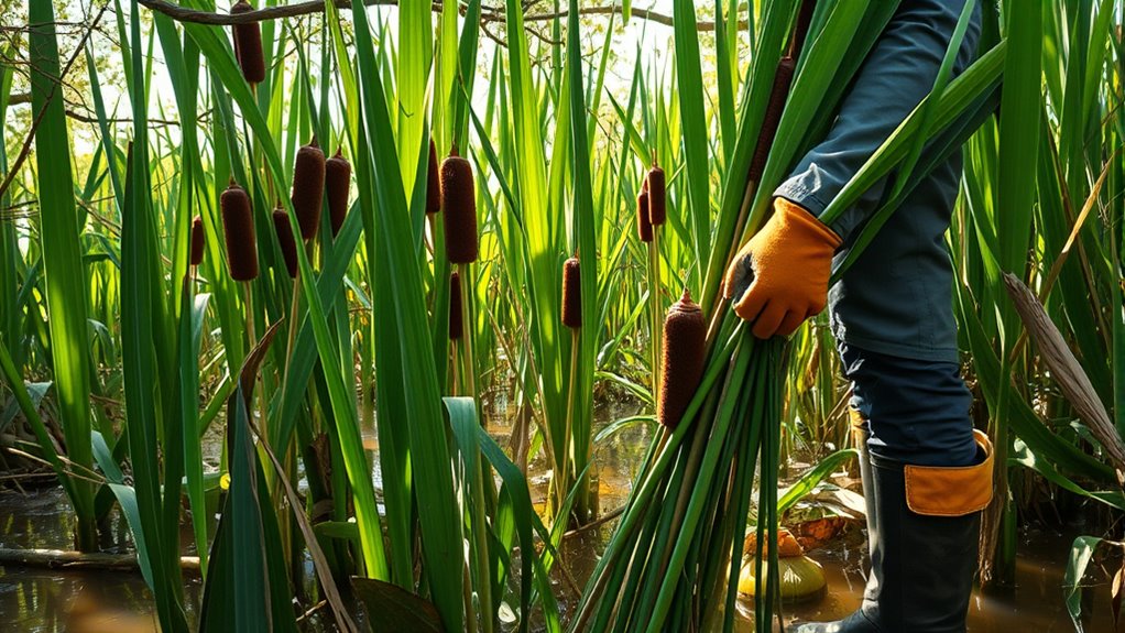 identify harvest cattails responsibly