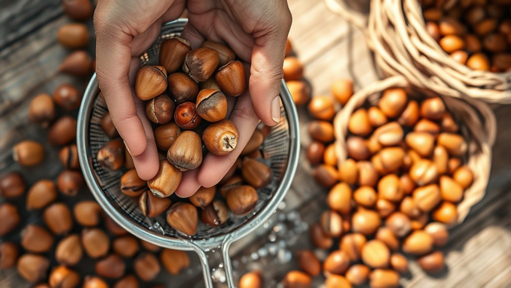 leaching acorns to remove tannins