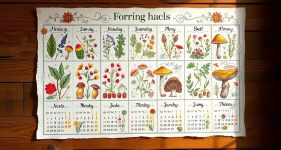 monthly foraging schedule