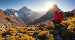 mountain summit plant gathering