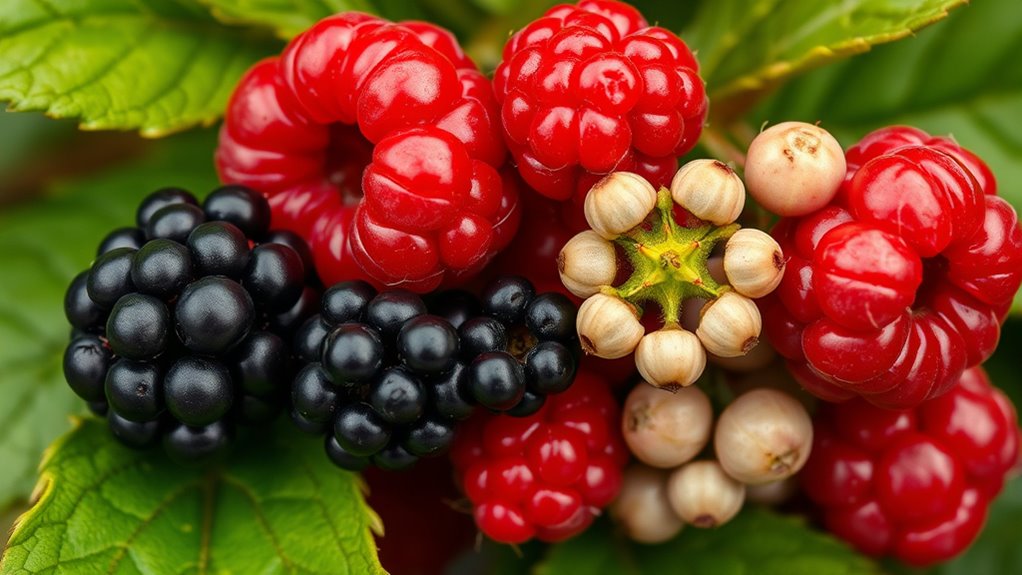 observe berry color and shape